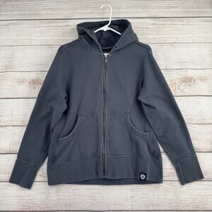 American Giant Full Zip Classic Hoodie Sweatshirt Womens XL Slate Gray Blue